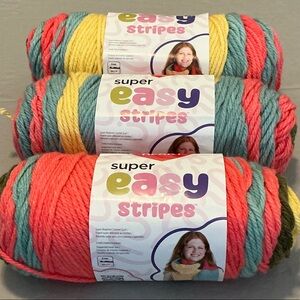 Red Heart Super Easy Stripes Yarn - Garden Party